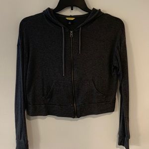Cropped Lightweight Zip-Up
